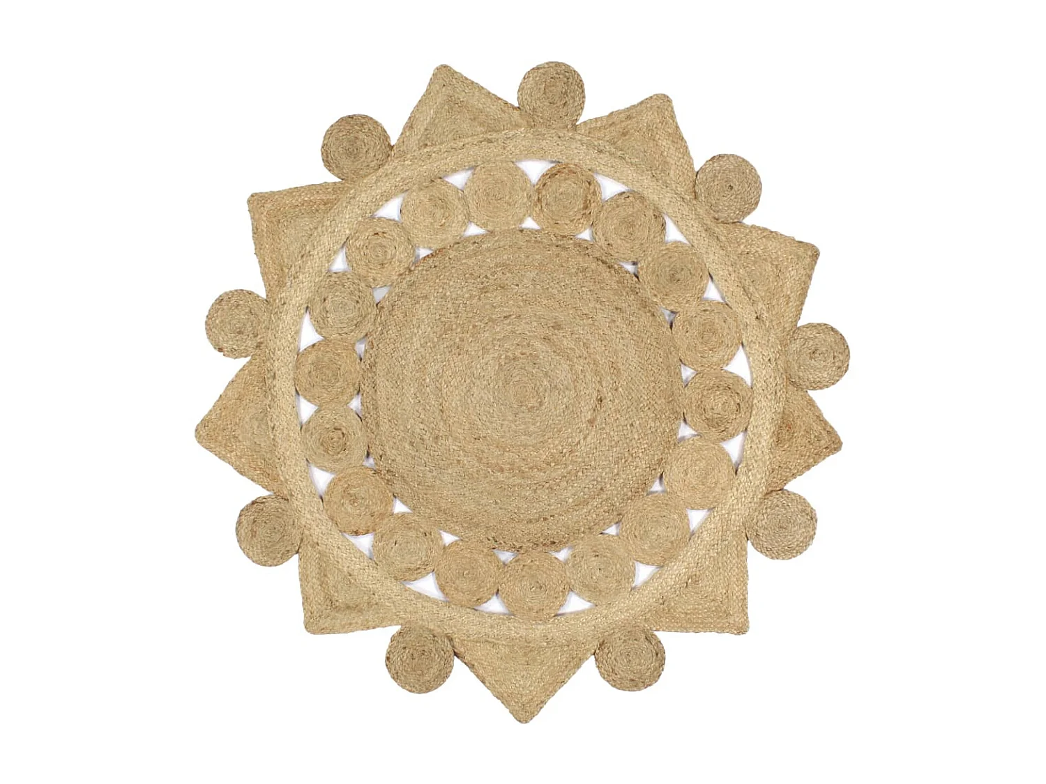 Tapis fait à la main Jute tressée 120 cm QBH32418