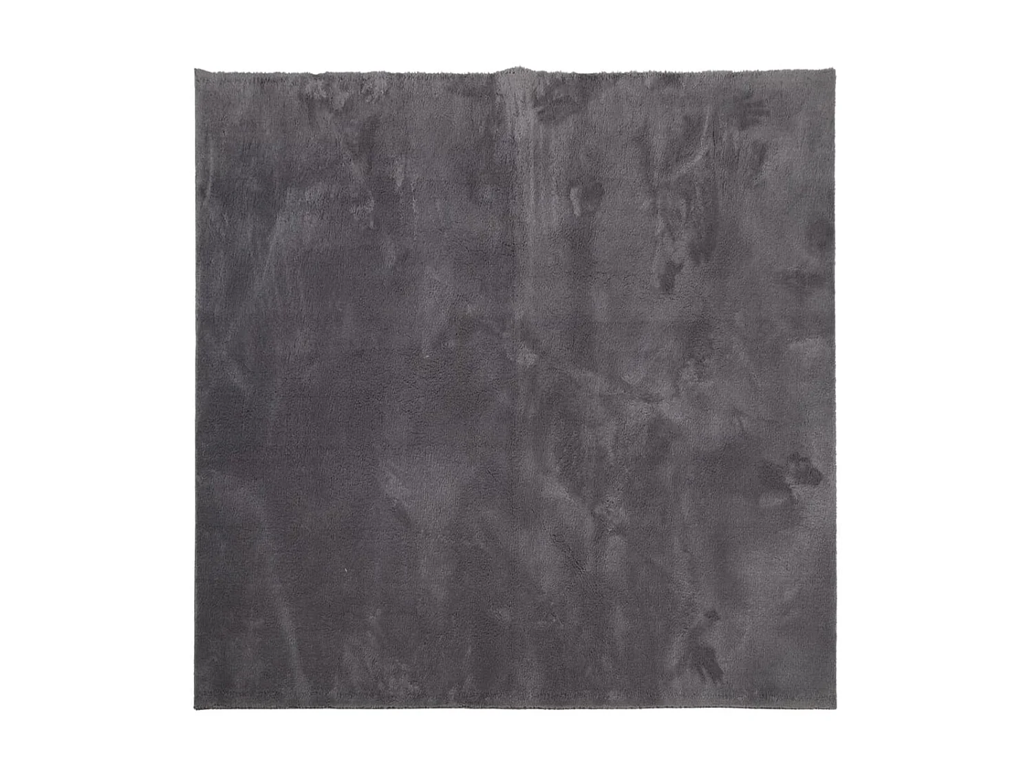 Tapis HUARTE à poils courts doux lavable anthracite 160x160 cm QBH66590