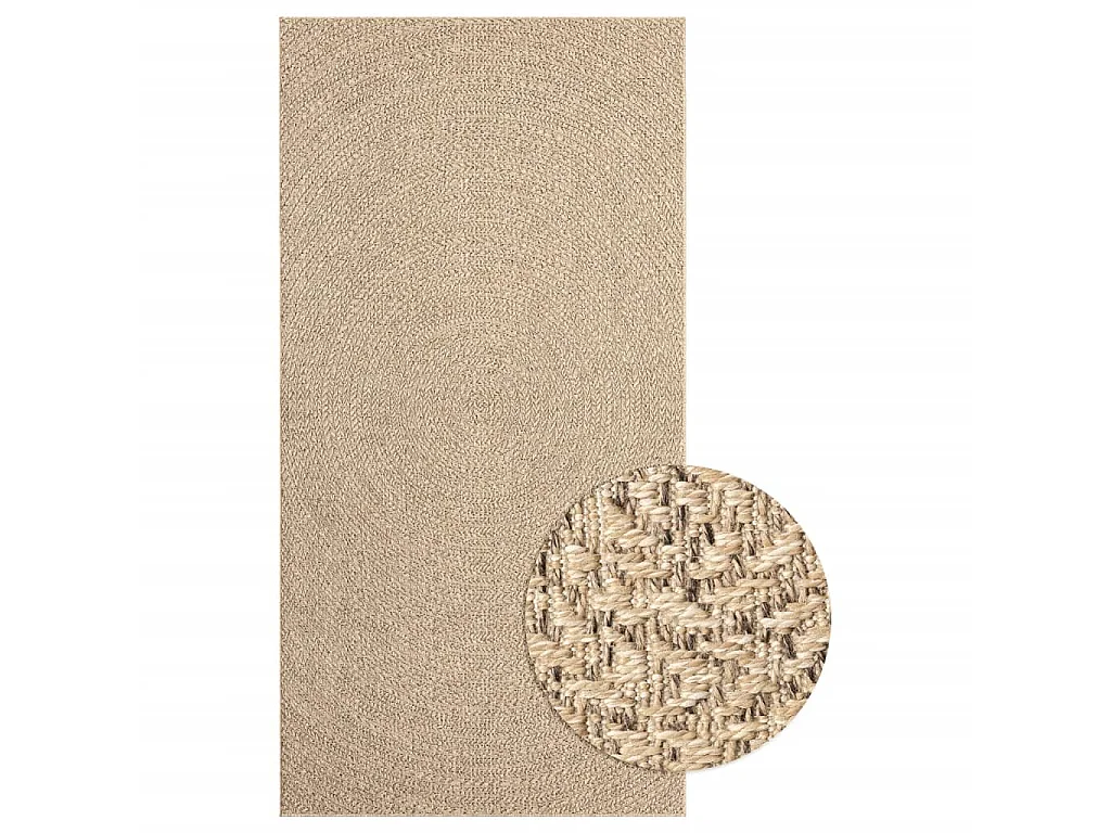 Tapis 80x150 cm aspect jute intérieur et extérieur QBH35656