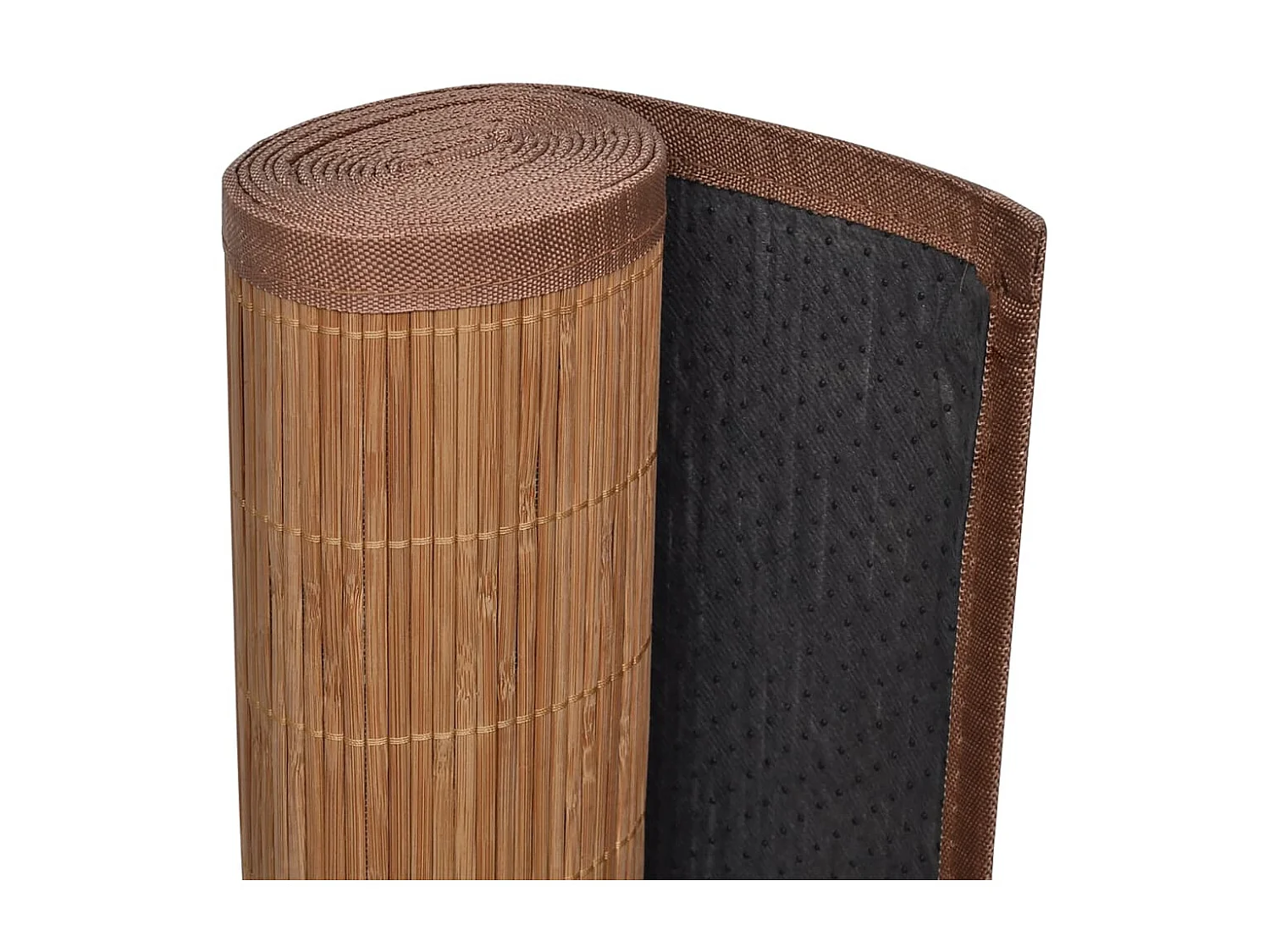 Tapis en bambou marron à latte rectangulaire 80 x 300 cm QBH27571