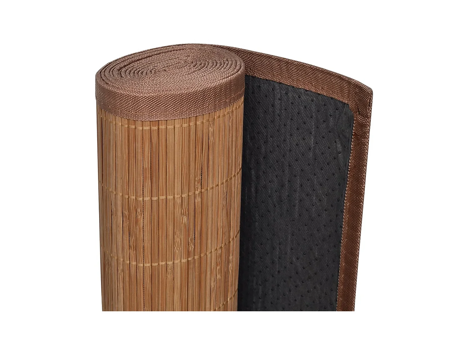 Alfombra rectangular de bambú marrón 80 x 300 cm ES38750