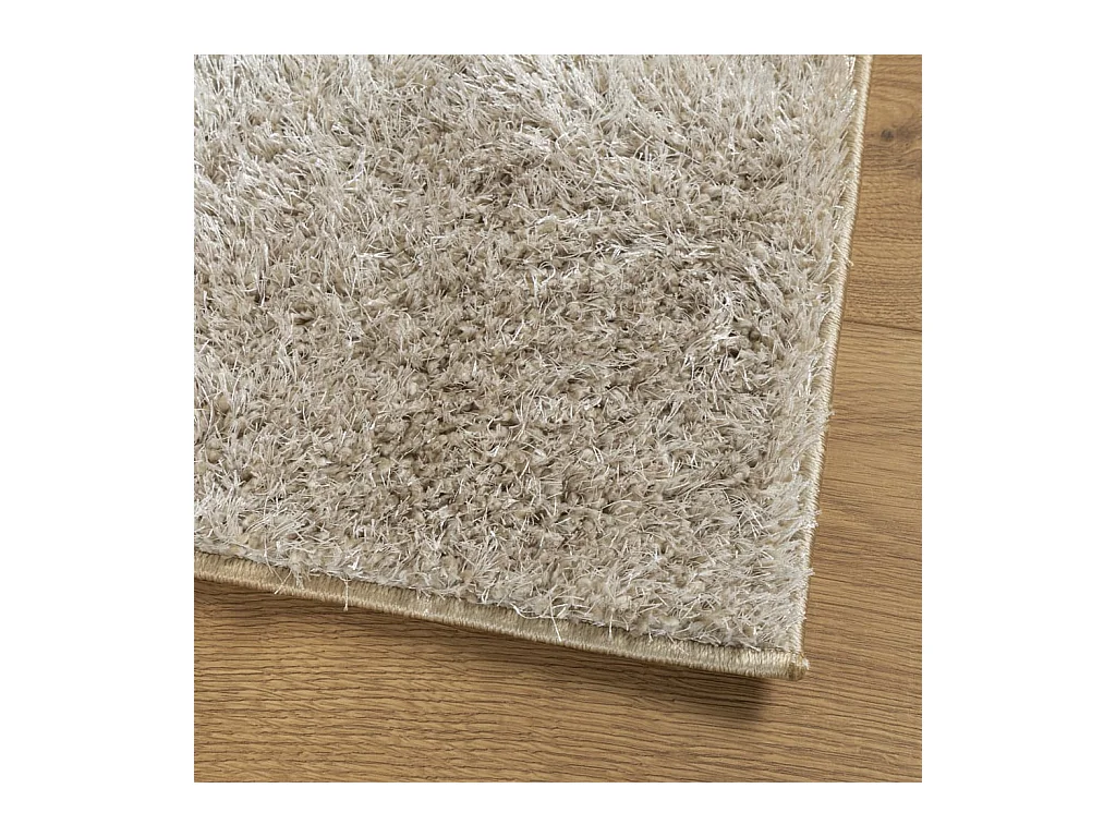 Vloerkleed ISTAN hoogpolig glanzend 200x280 cm beige NL937435