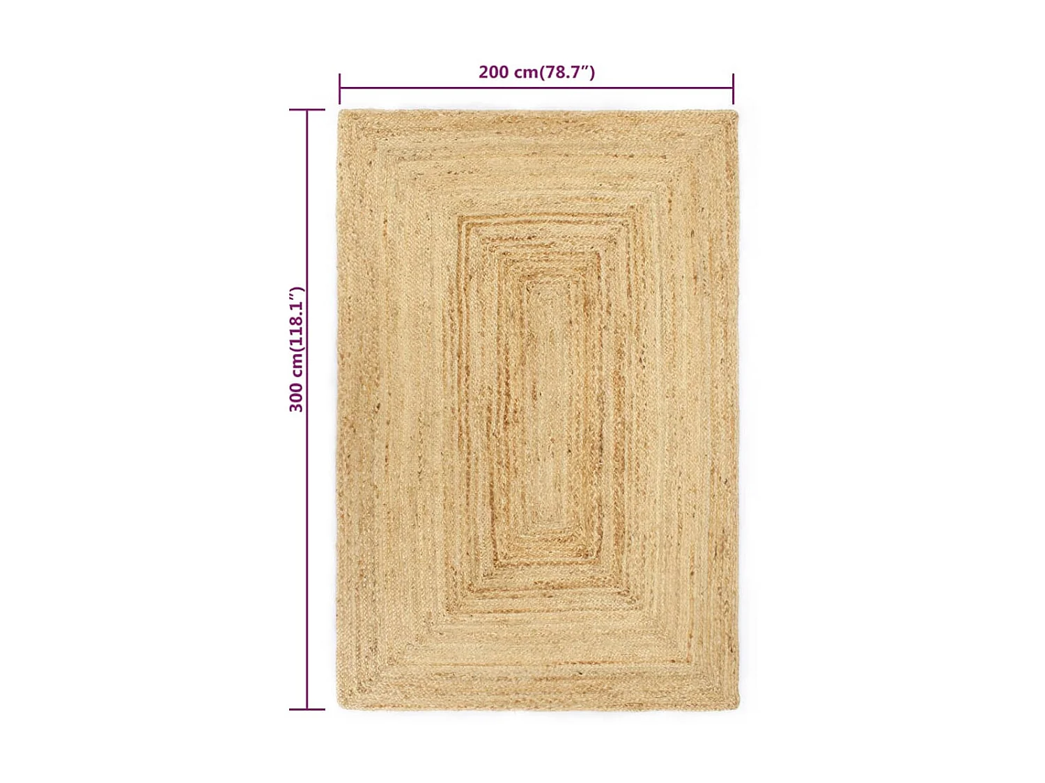 Tapis fait à la main Jute 200x300 cm QBH95757