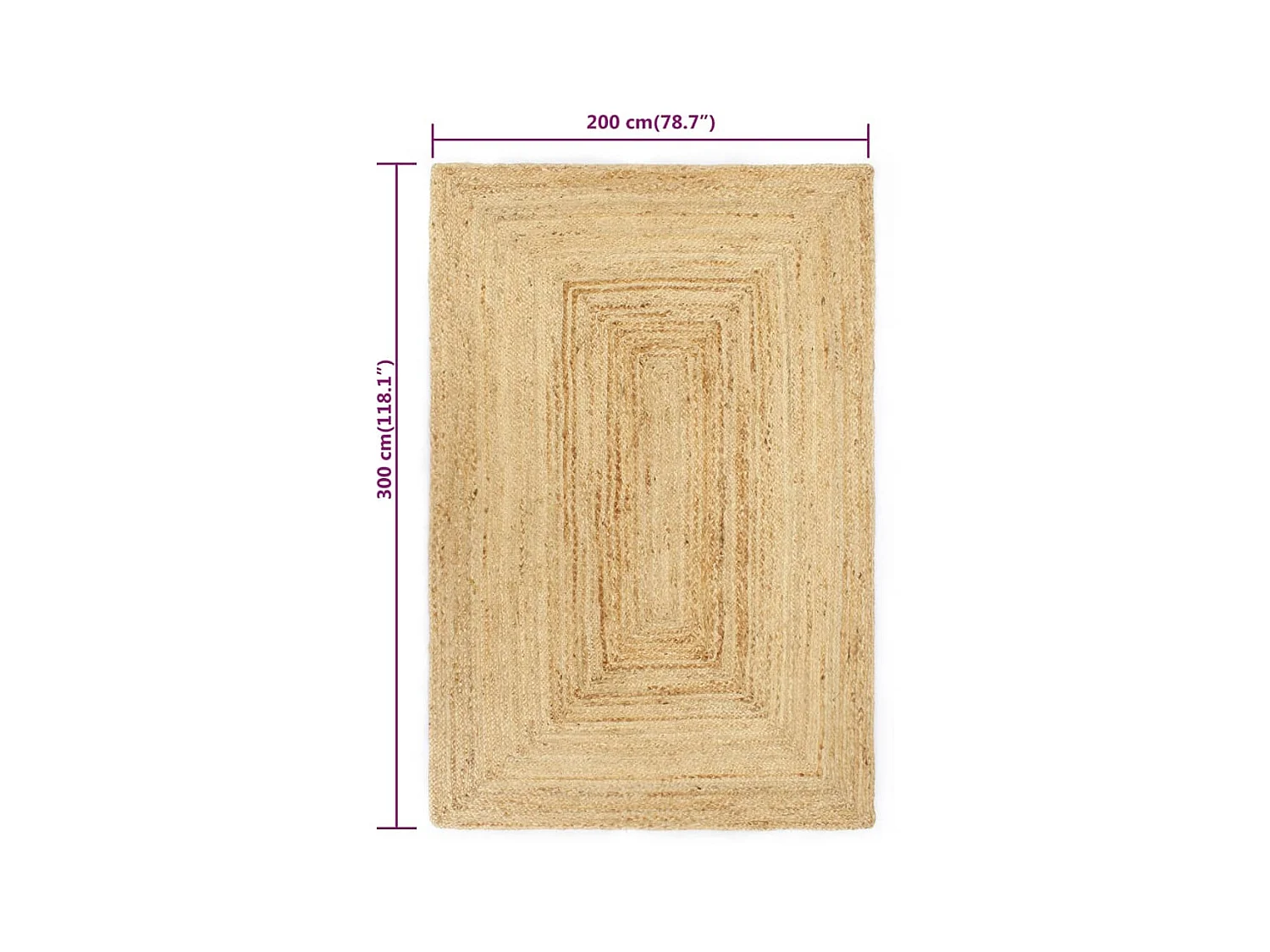 Tapis fait à la main Jute 200x300 cm QBH95757