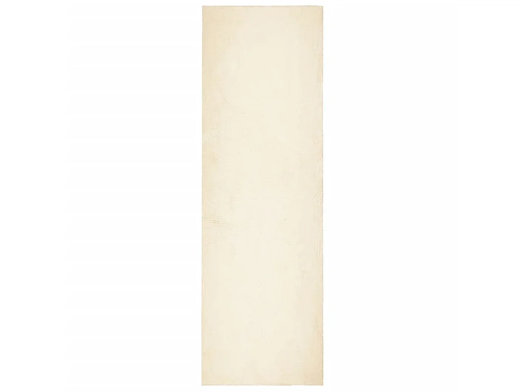Tapis HUARTE à poils courts doux et lavable crème 80x250 cm QBH28353