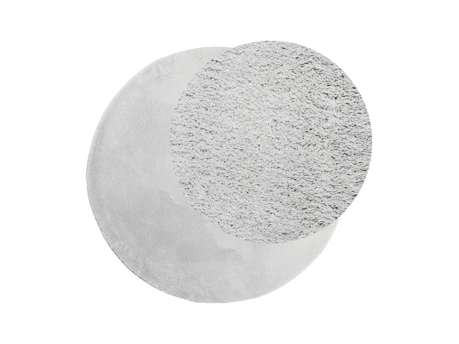 Vloerkleed HUARTE laagpolig zacht wasbaar Ø 120 cm grijs NL415759