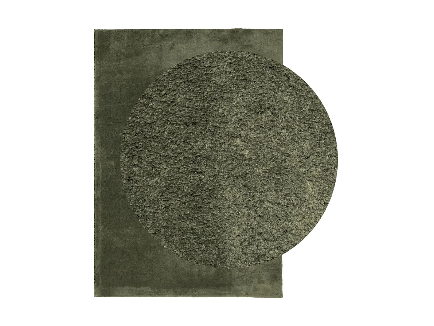 Tapis HUARTE à poils courts doux lavable vert forêt 160x230 cm QBH50403