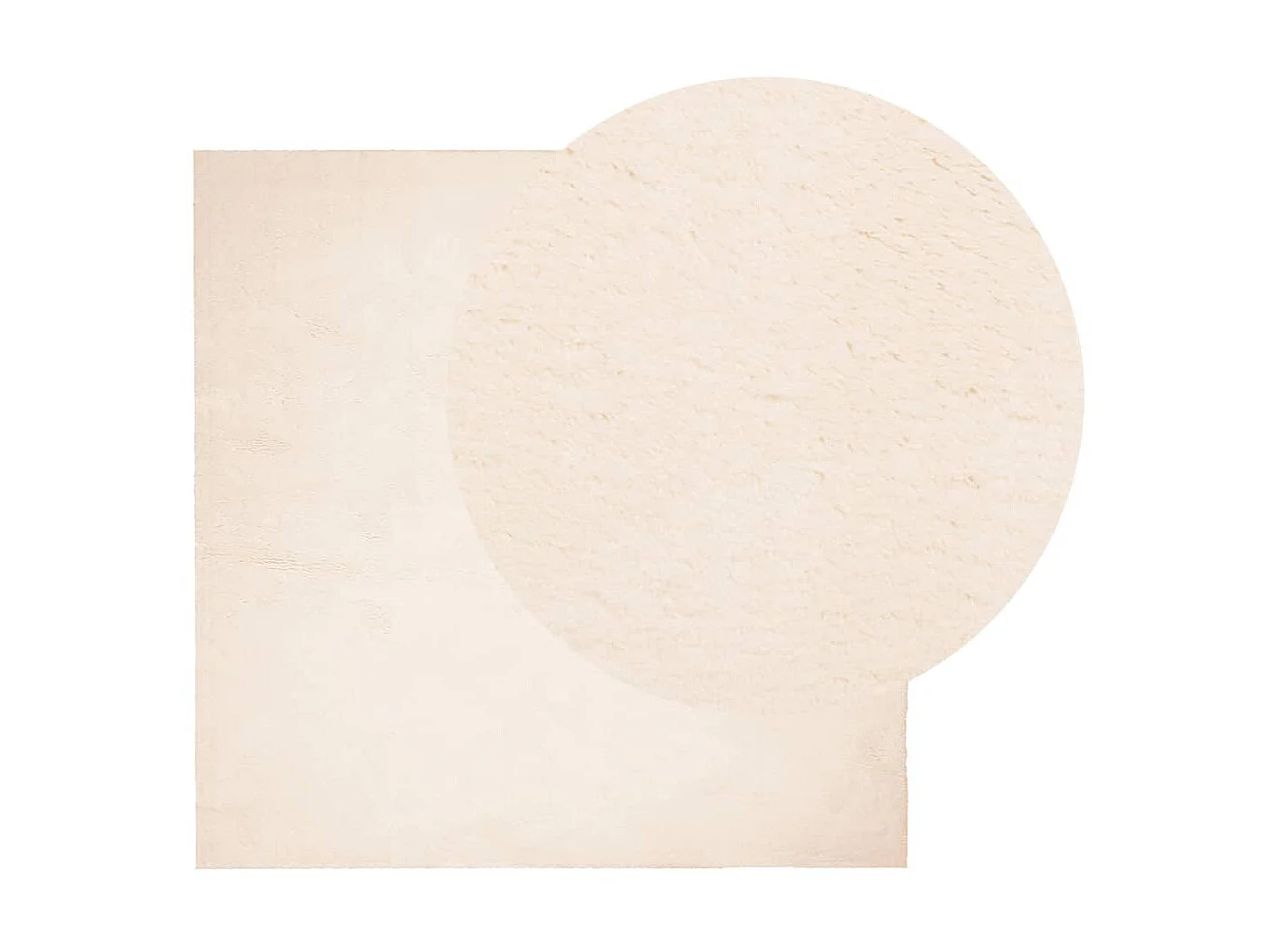 Tapis HUARTE à poils courts doux et lavable beige 120x120 cm QBH49228