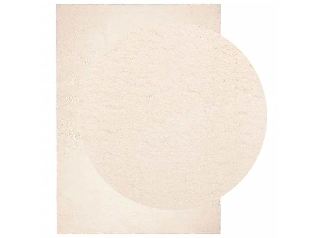 Tapis HUARTE à poils courts doux et lavable beige 140x200 cm QBH70434