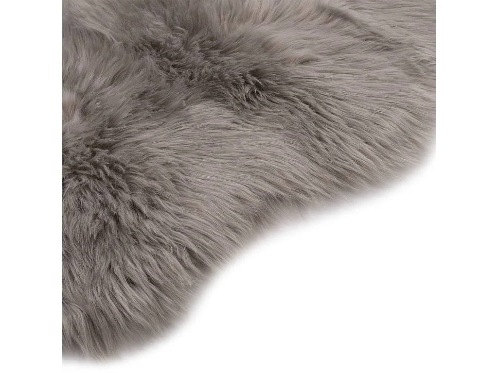 Tapis 60 x 90 cm Peau de mouton synthétique Gris clair QBH27863