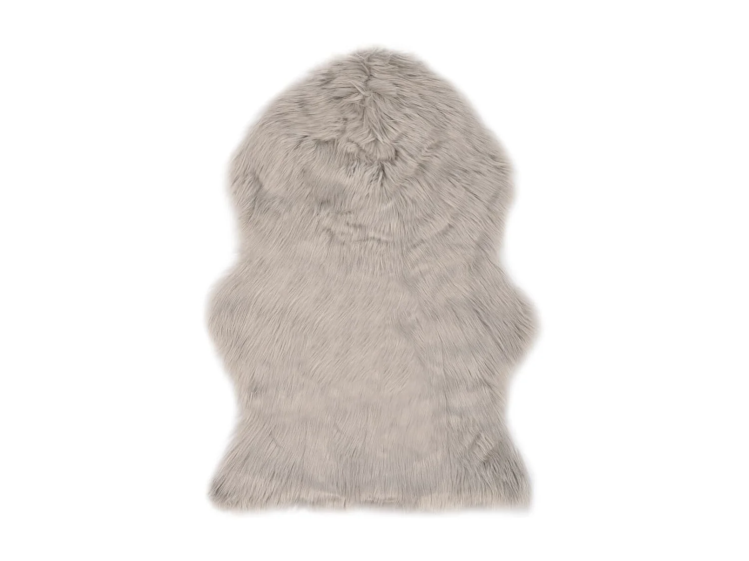 Tapis 60 x 90 cm Peau de mouton synthétique Gris clair QBH27863