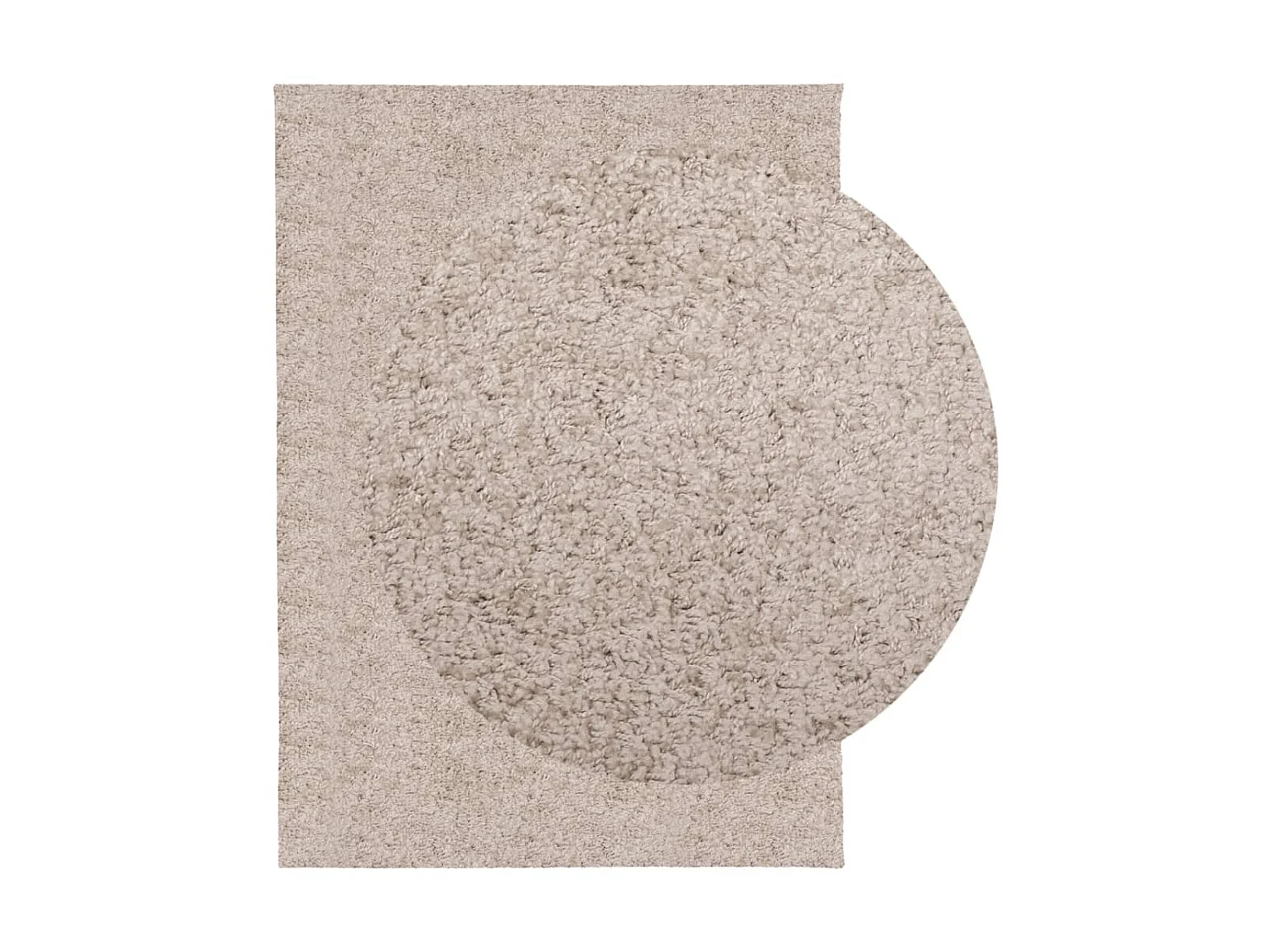 Tapis shaggy à poils longs moderne beige 140x200 cm QBH75307