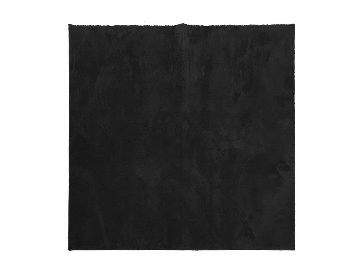 Tapis HUARTE à poils courts doux et lavable noir 200x200 cm QBH64574