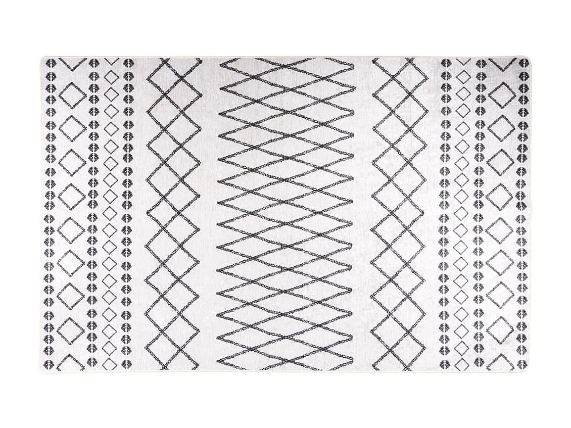 Tapis lavable antidérapant 80x150 cm Noir et blanc QBH84794