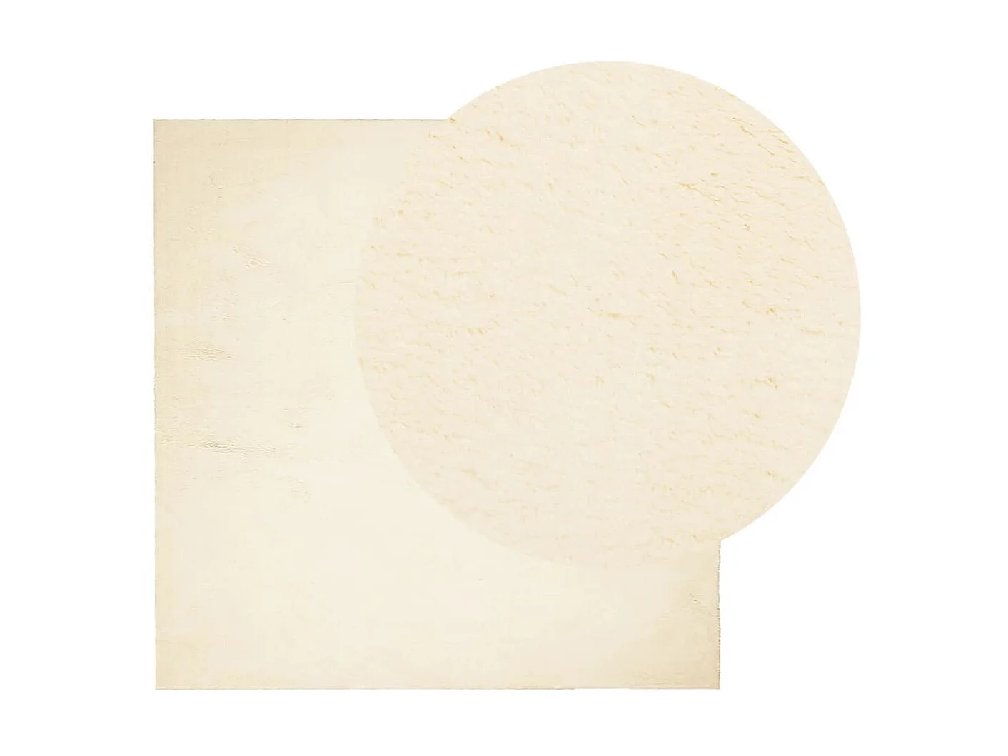 Tapis HUARTE à poils courts doux et lavable crème 200x200 cm QBH82291