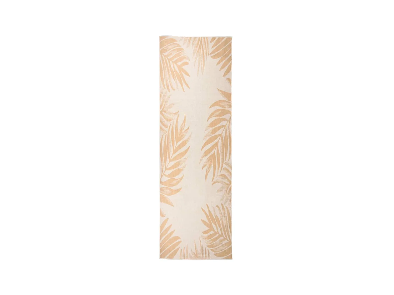 Tapis à tissage plat d'extérieur 80x250 cm Motif de feuille QBH12544