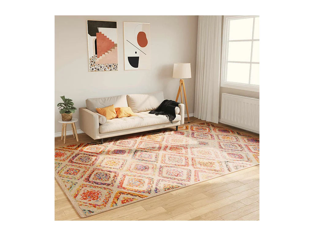 Tapis lavable multicolore 190x300 cm antidérapant QBH80339