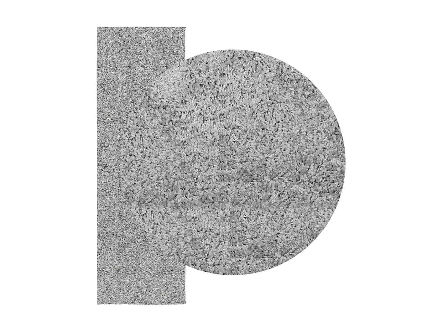 Tapis shaggy à poils longs moderne gris 80x250 cm QBH79961