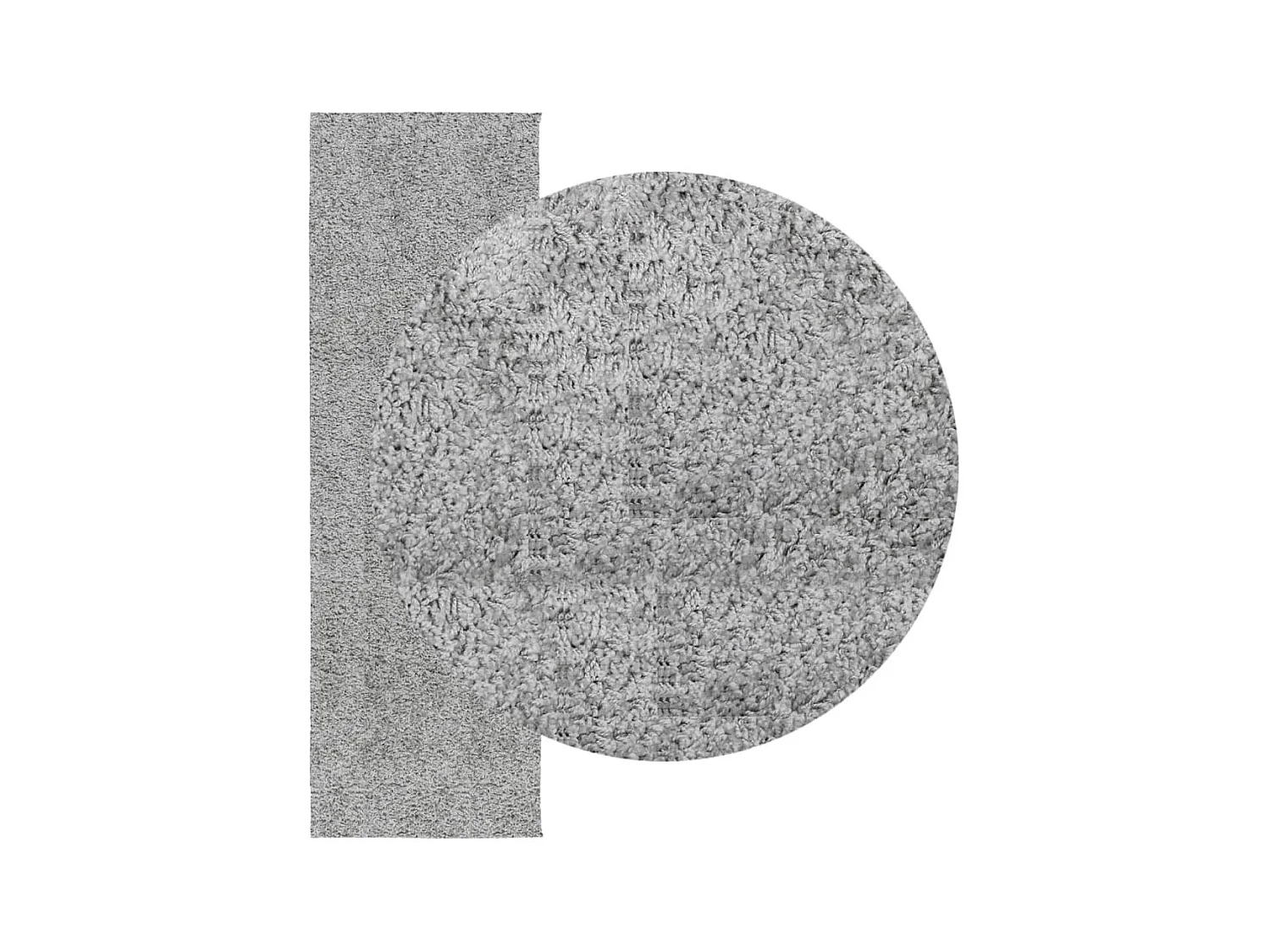 Alfombra peluda de pelo largo moderna PAMPLONA gris 80x250 cm ES28860