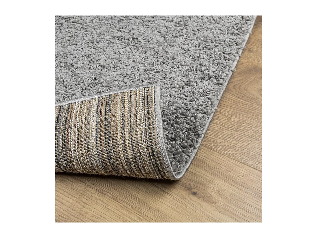 Alfombra peluda de pelo largo moderna PAMPLONA gris 80x250 cm ES28860