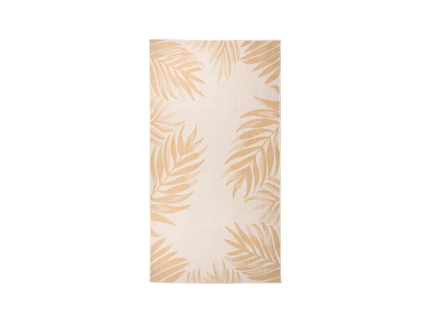 Tapis à tissage plat d'extérieur 80x150 cm Motif de feuille QBH66159