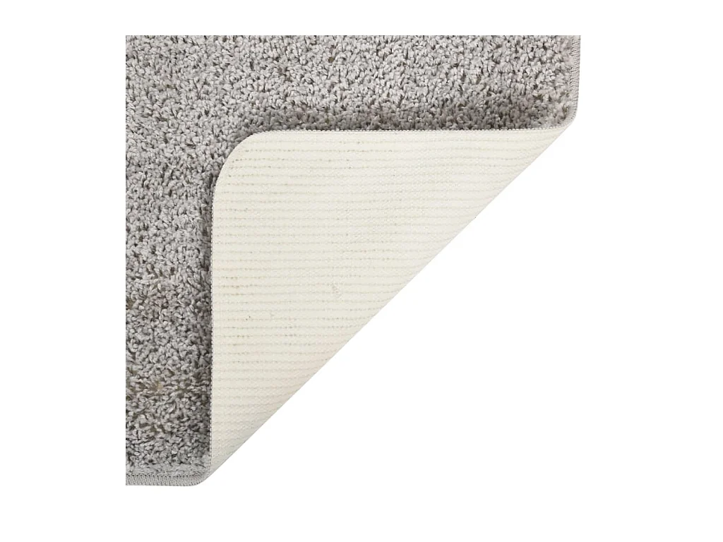 Alfombra peluda antideslizante gris claro 80x150 cm ES29960