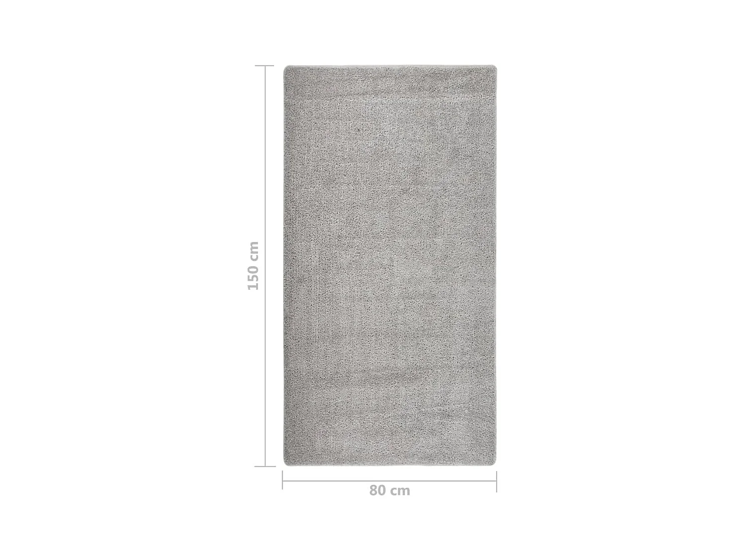 Alfombra peluda antideslizante gris claro 80x150 cm ES29960