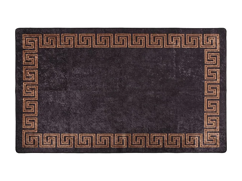 Tapis lavable antidérapant 120x180 cm Noir et doré QBH90876