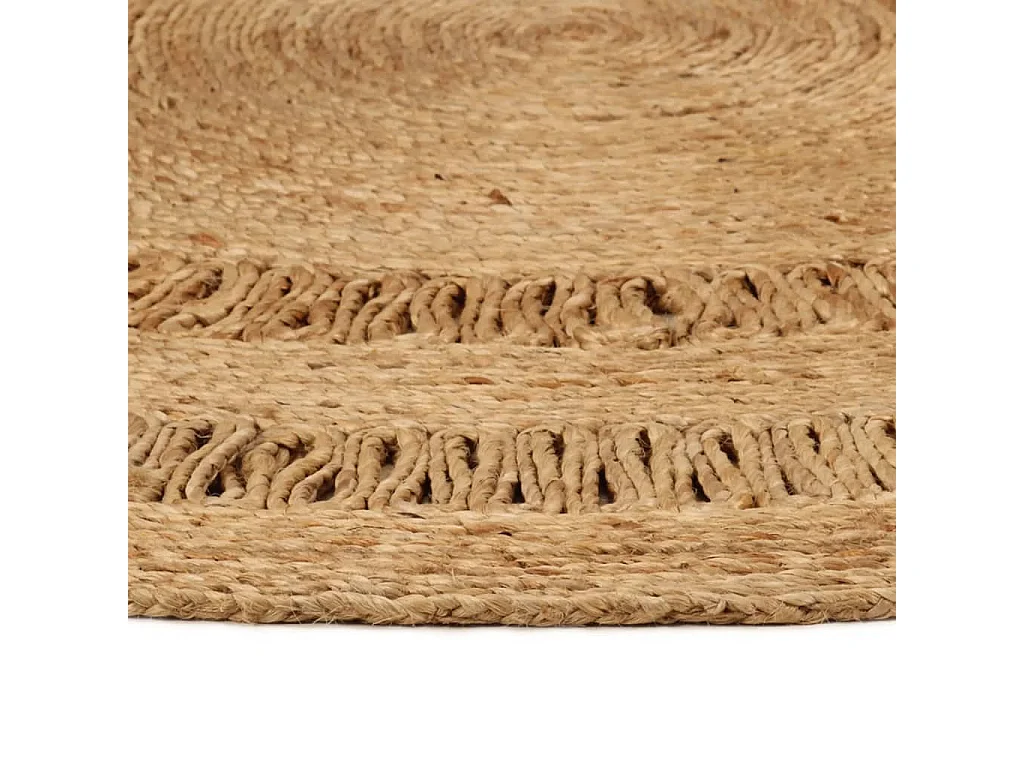 Tapijt rond 120 cm gevlochten jute NL488994