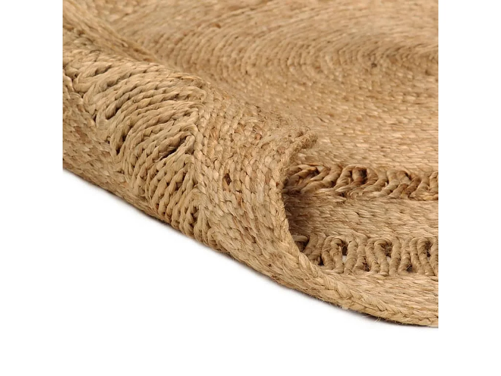 Tapijt rond 120 cm gevlochten jute NL488994