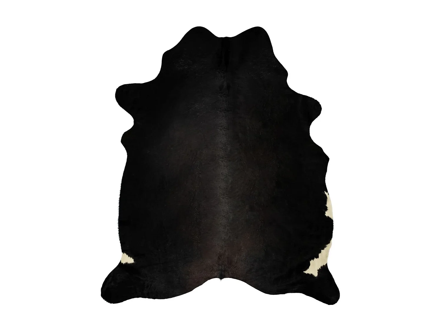 Tapis en peau de vache véritable Noir 150 x 170 cm QBH66722