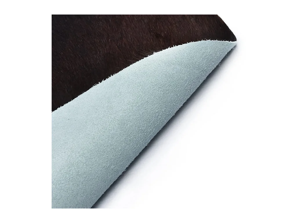 Tapis en peau de vache véritable Noir 150 x 170 cm QBH66722
