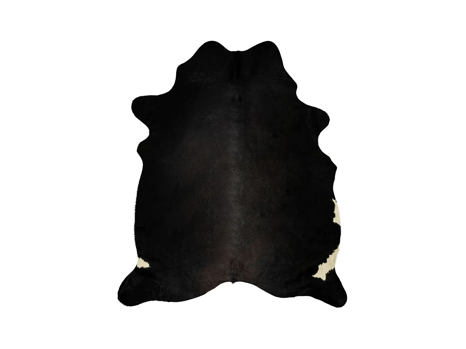 Tapis en peau de vache véritable Noir 150 x 170 cm QBH66722