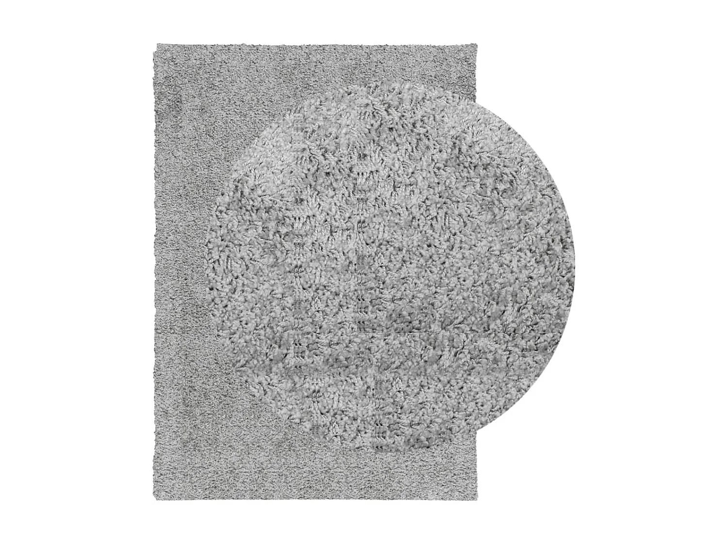 Tapis shaggy à poils longs moderne gris 120x170 cm QBH33541
