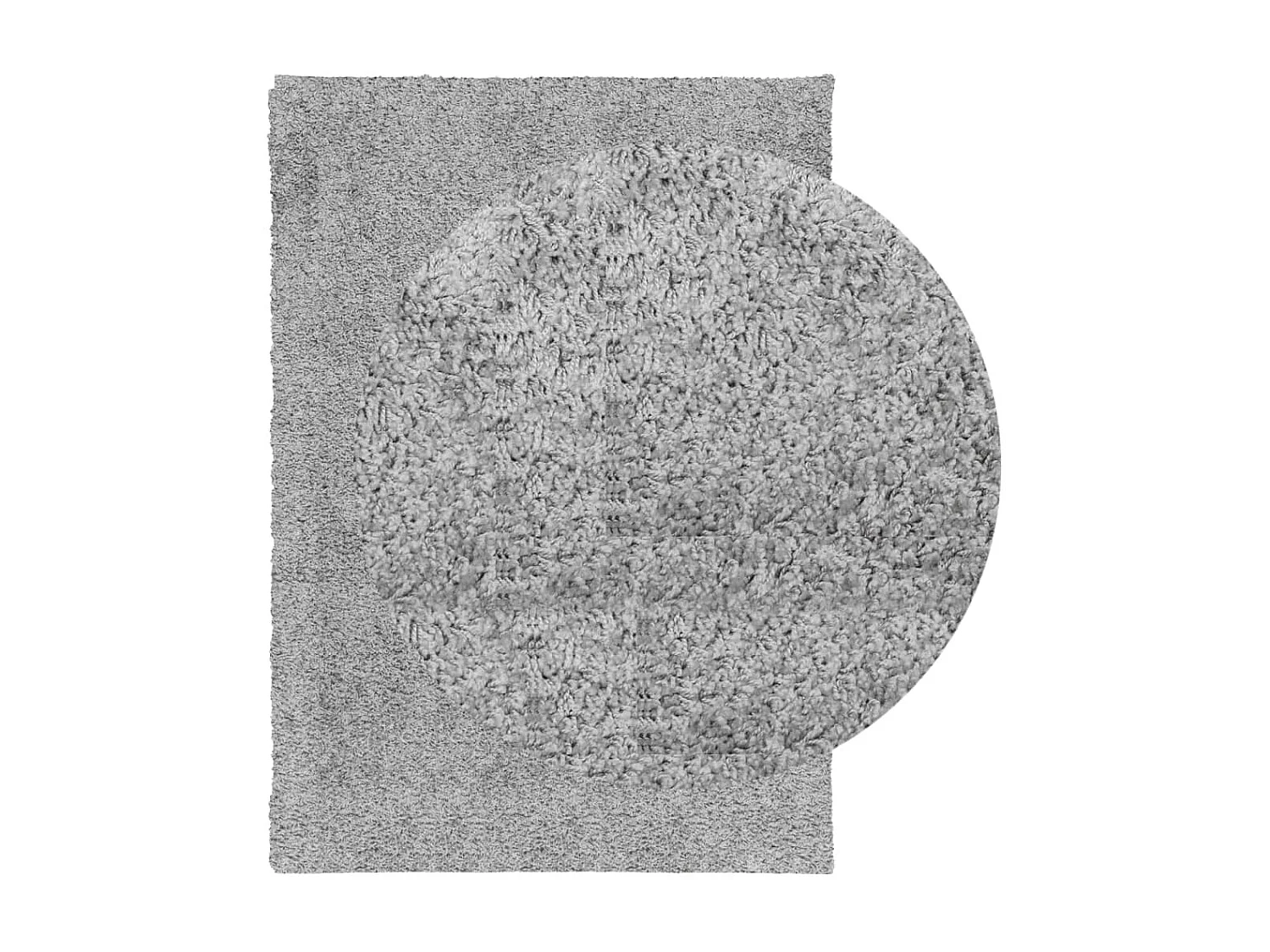 Tapis shaggy à poils longs moderne gris 160x230 cm QBH69387