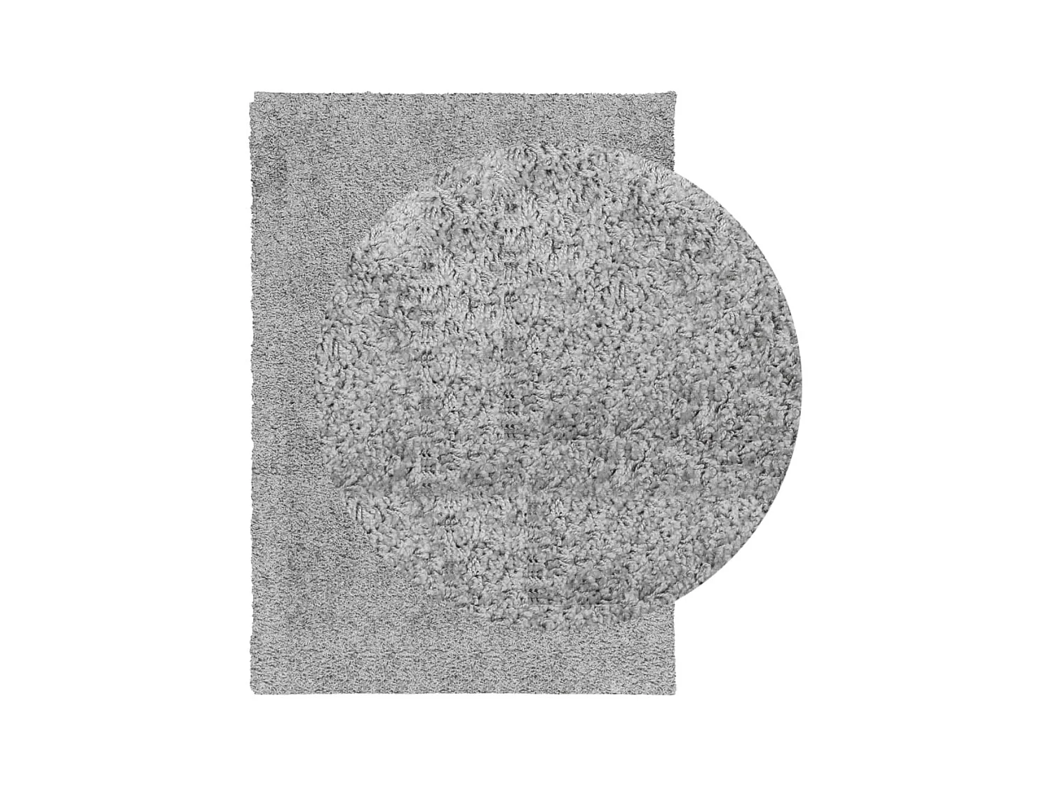 Alfombra peluda de pelo largo moderna PAMPLONA gris 160x230 cm ES58208