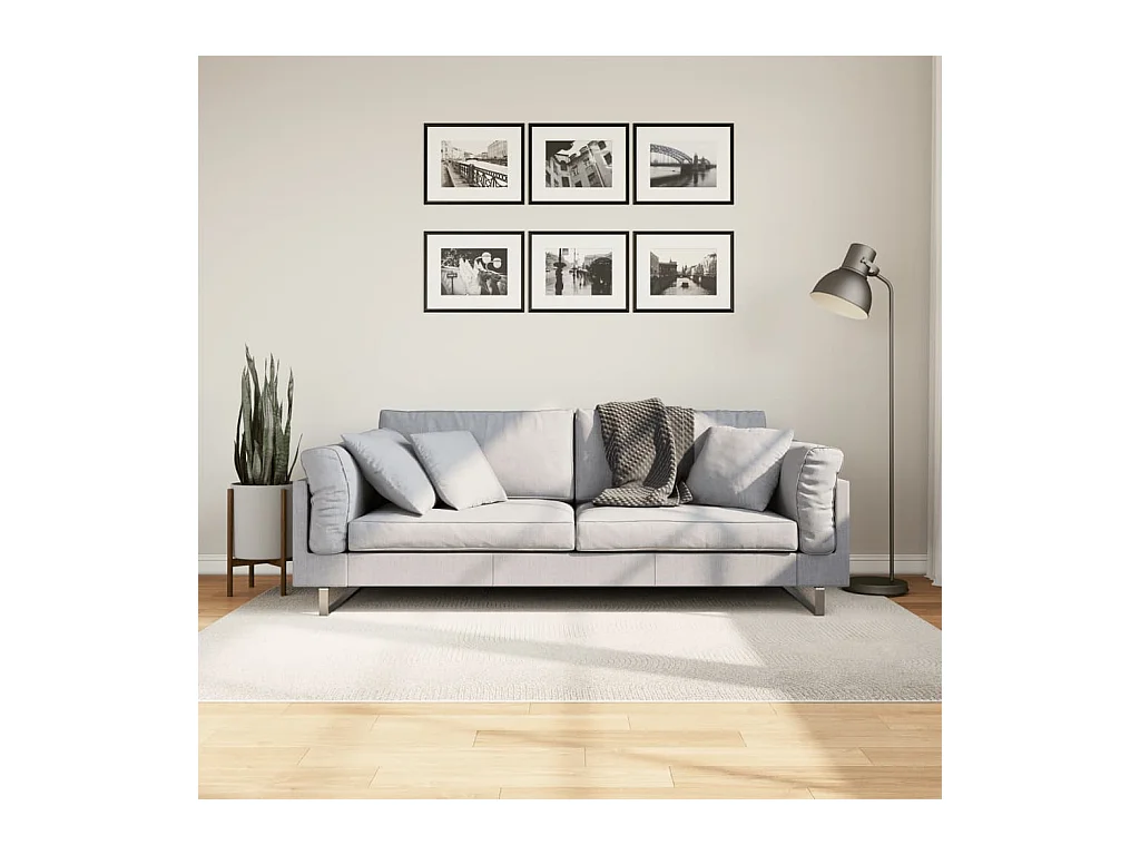 Tapis IZA poils courts style scandinave crème 140x200 cm QBH65319