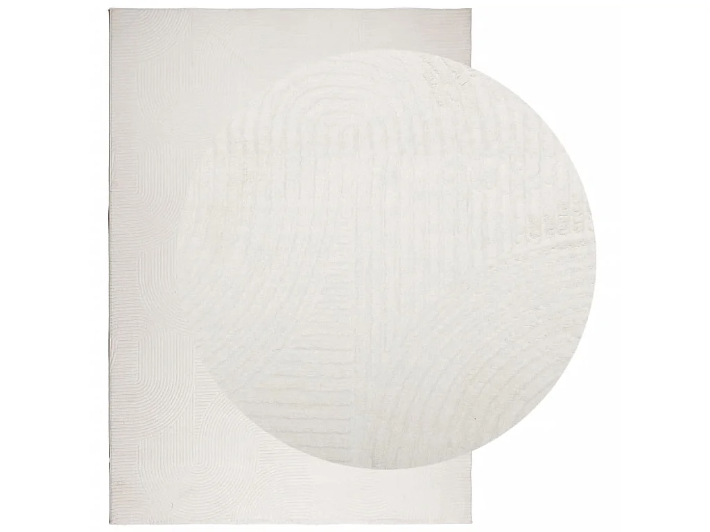 Tapis IZA poils courts style scandinave crème 140x200 cm QBH65319