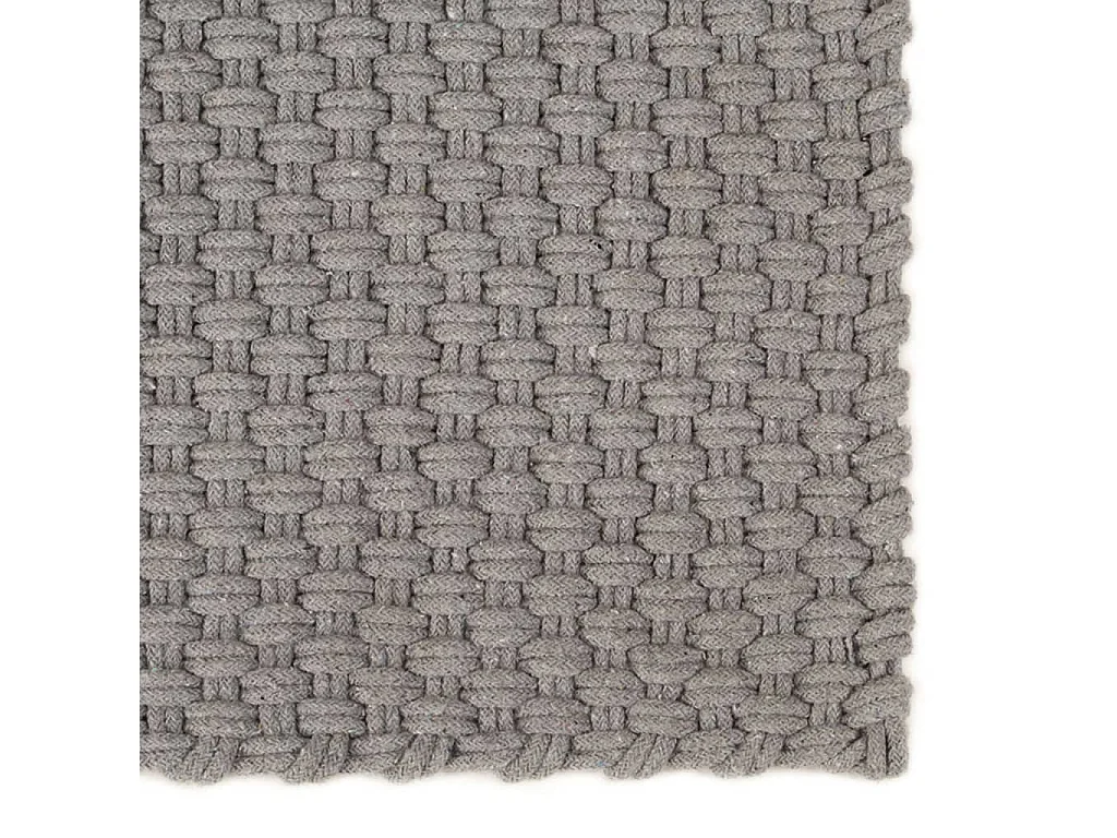 Tapis rectangulaire Gris 120x180 cm Coton QBH99336