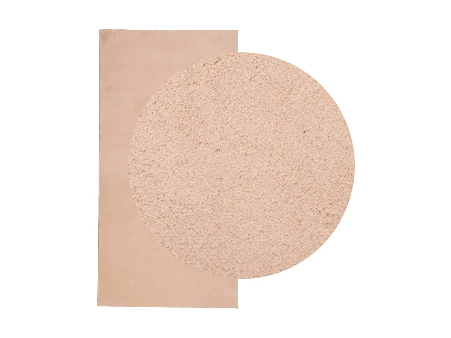 Alfombra de pelo corto suave lavable HUARTE rosado 100x200 cm ES21723