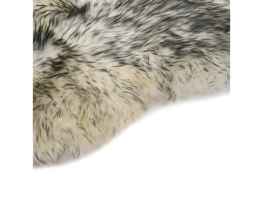 Tapete em pele de carneiro 60x180 cm cinzento-escuro mesclado PT178109