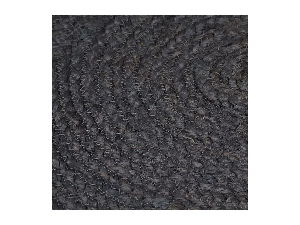 Tapis fait à la main Jute Rond 120 cm Gris foncé QBH32683