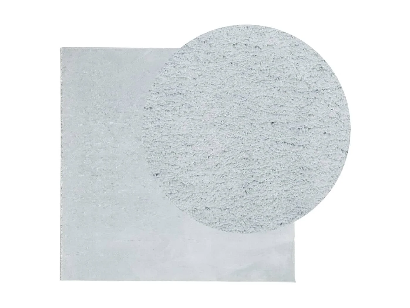 Tapete pelo curto macio e lavável HUARTE 160x160 cm azul PT859557