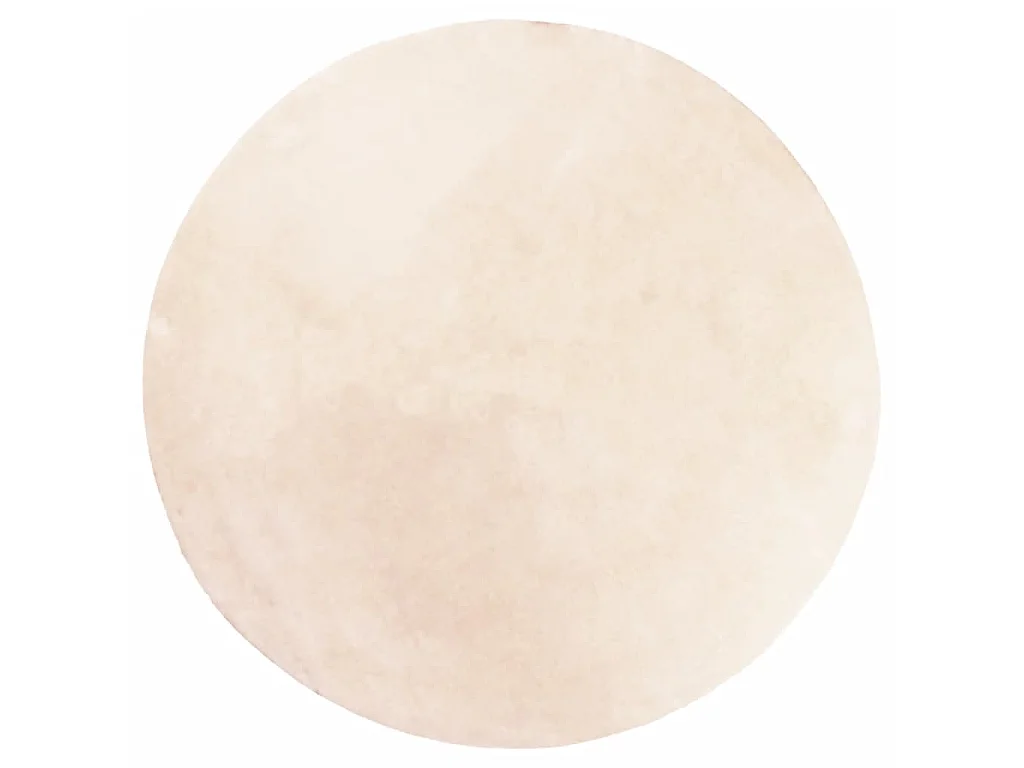 Tapis HUARTE à poils courts doux et lavable beige Ø 160 cm QBH46729