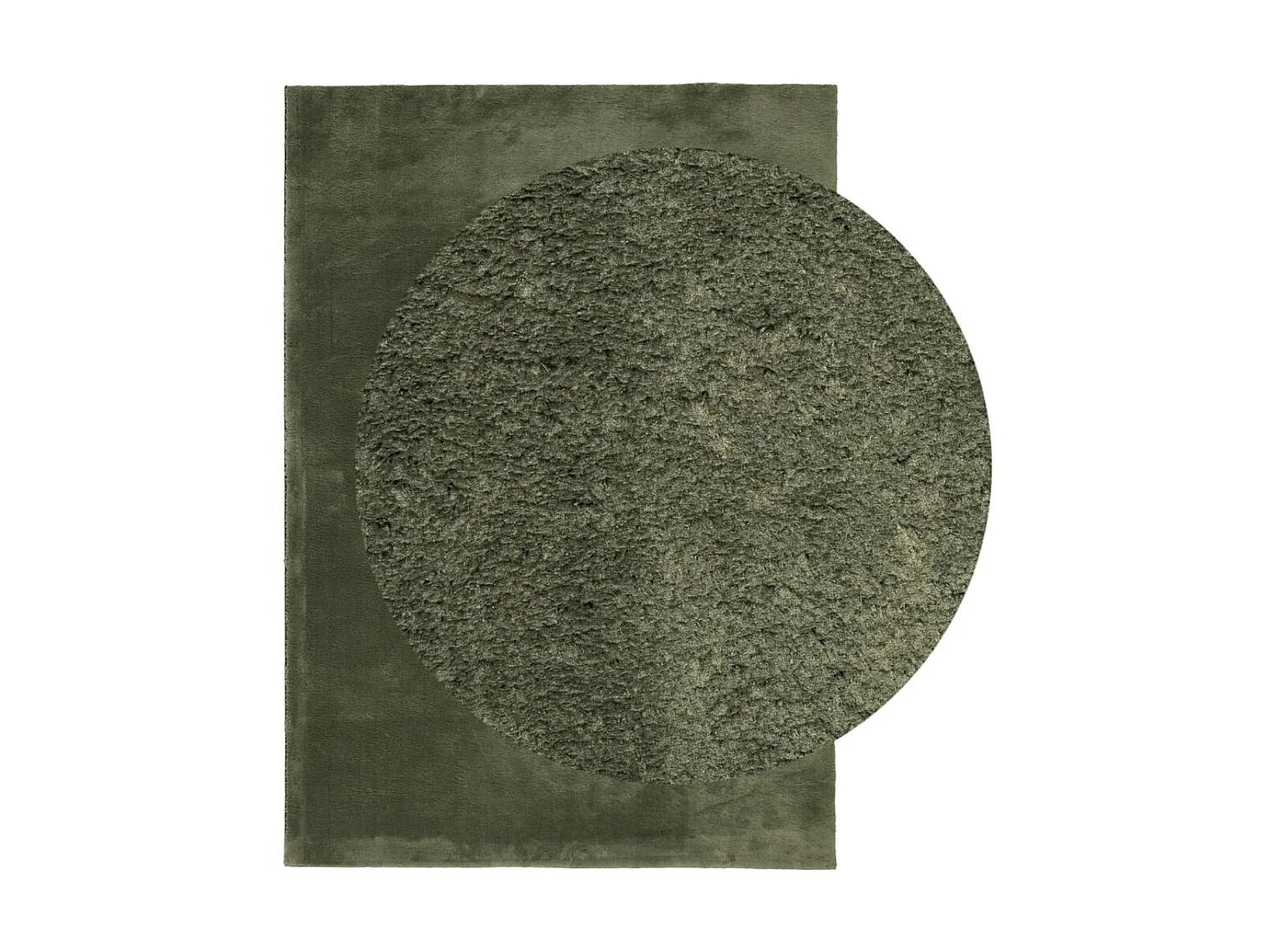 Tapis HUARTE à poils courts doux lavable vert forêt 240x340 cm QBH30728