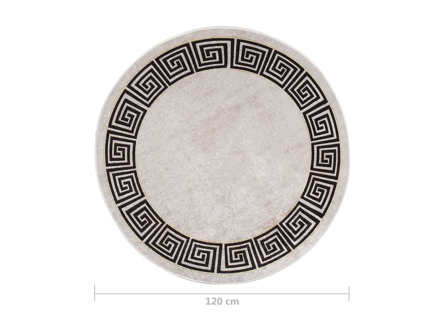 Tapete lavável antiderrapante φ120 cm bege-claro PT541404