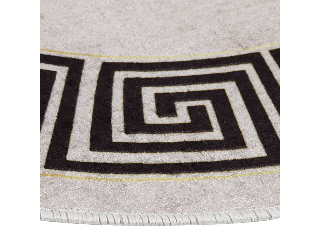 Tapis lavable antidérapant φ120 cm Beige clair QBH42821