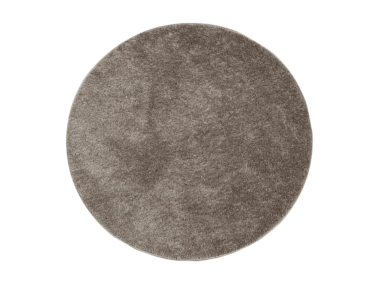 Tapis ISTAN à poils longs aspect brillant gris Ø 160 cm QBH98290