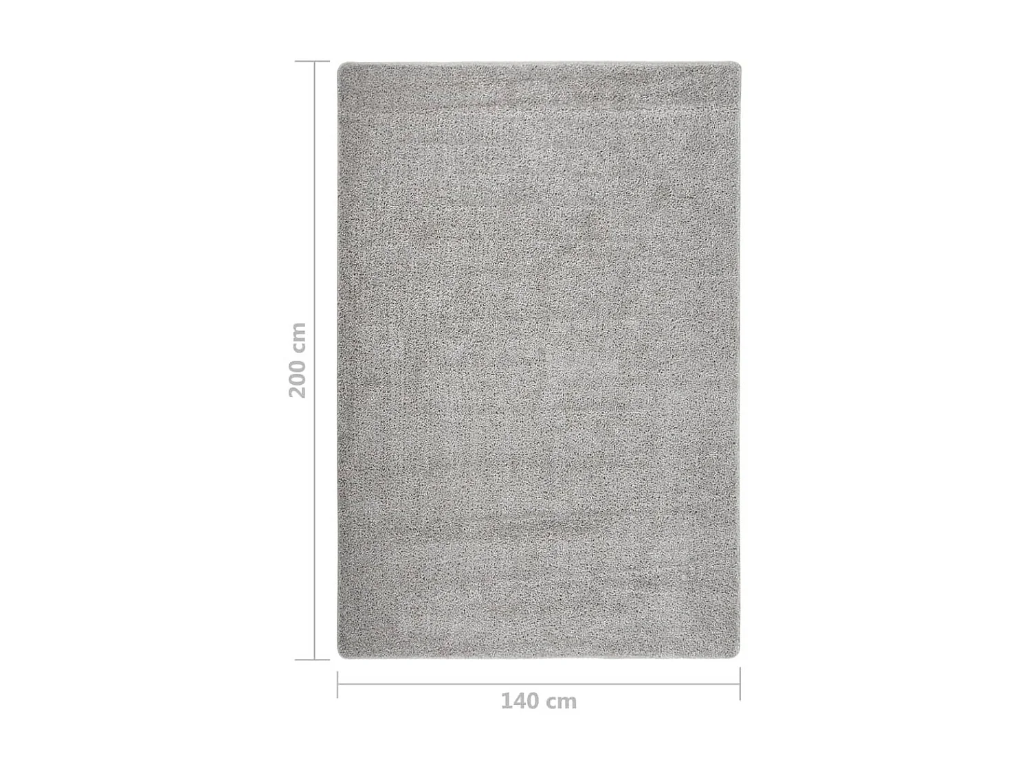 Tapis shaggy antidérapant Gris clair 140x200 cm QBH50834