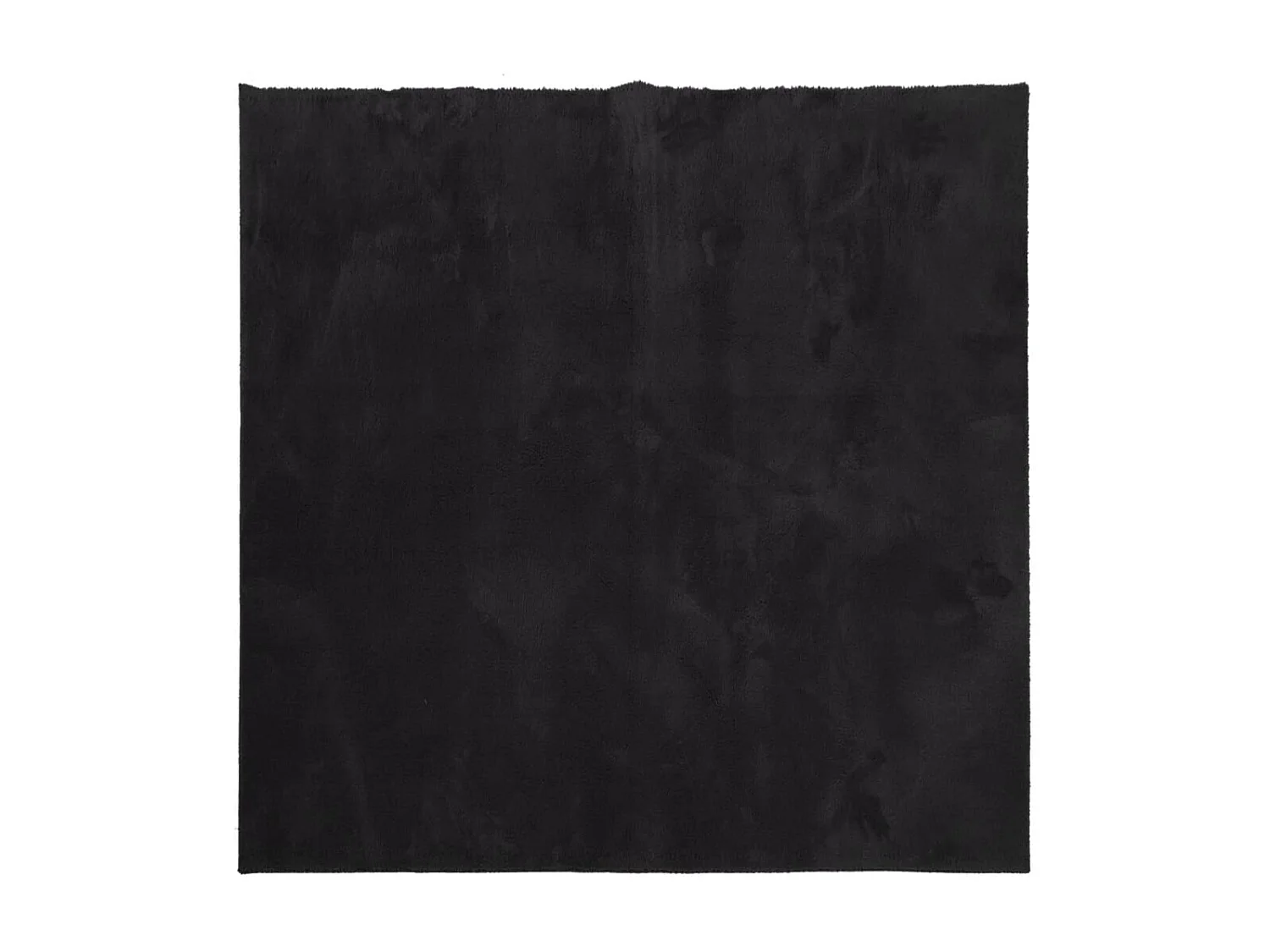 Tapis HUARTE à poils courts doux et lavable noir 120x120 cm QBH23310